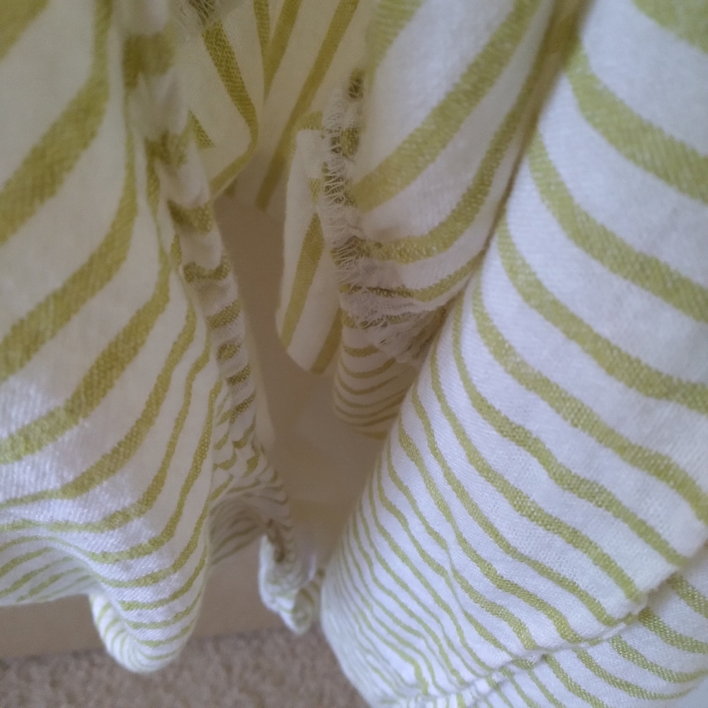 Sonoma Cottagecore Green and Cream Striped Midi Dress (M) - Picture 7 of 8